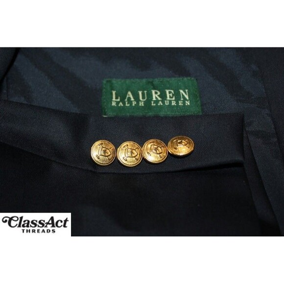 Lauren Ralph Lauren Pure New Wool Gold 2 Button Blazer Sport Coat Jacket 42R - Picture 10 of 11